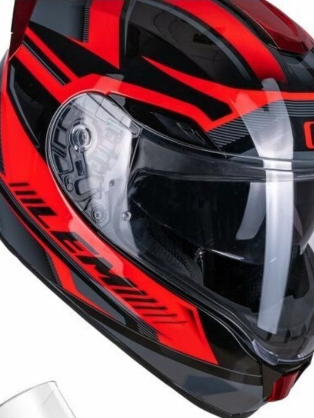 LEM Paragon Full Face Motorcycle Helmet Adult Medium DOT Lightweight Red Black